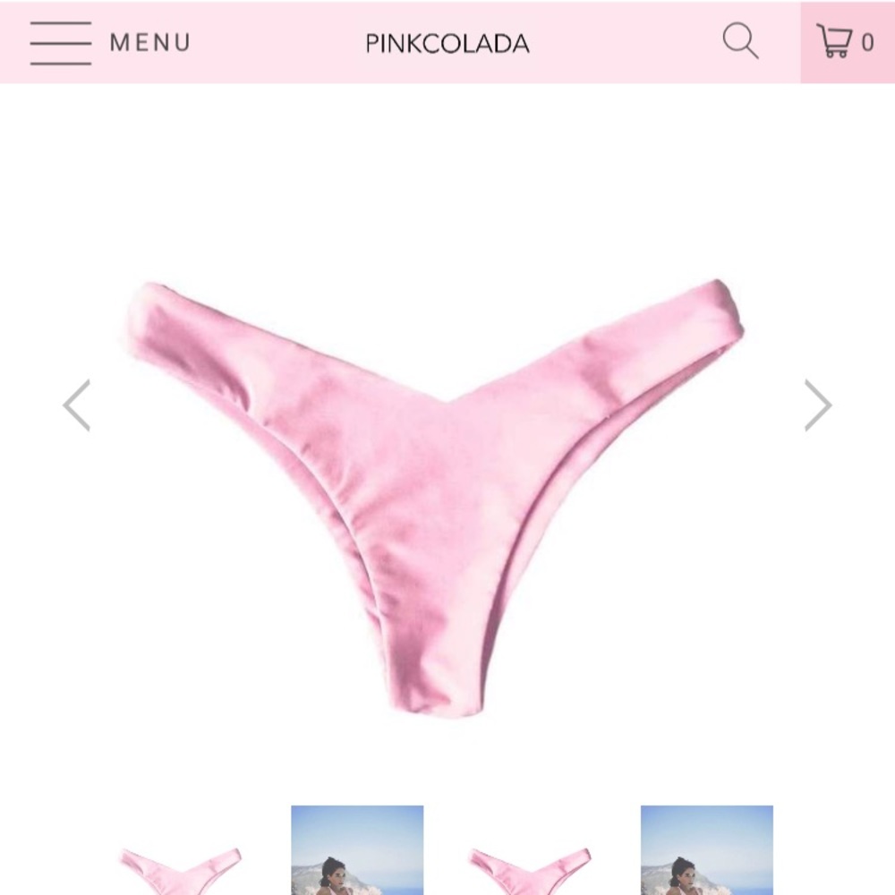 Bubblegum Pink Cheeky Bikini Bottom